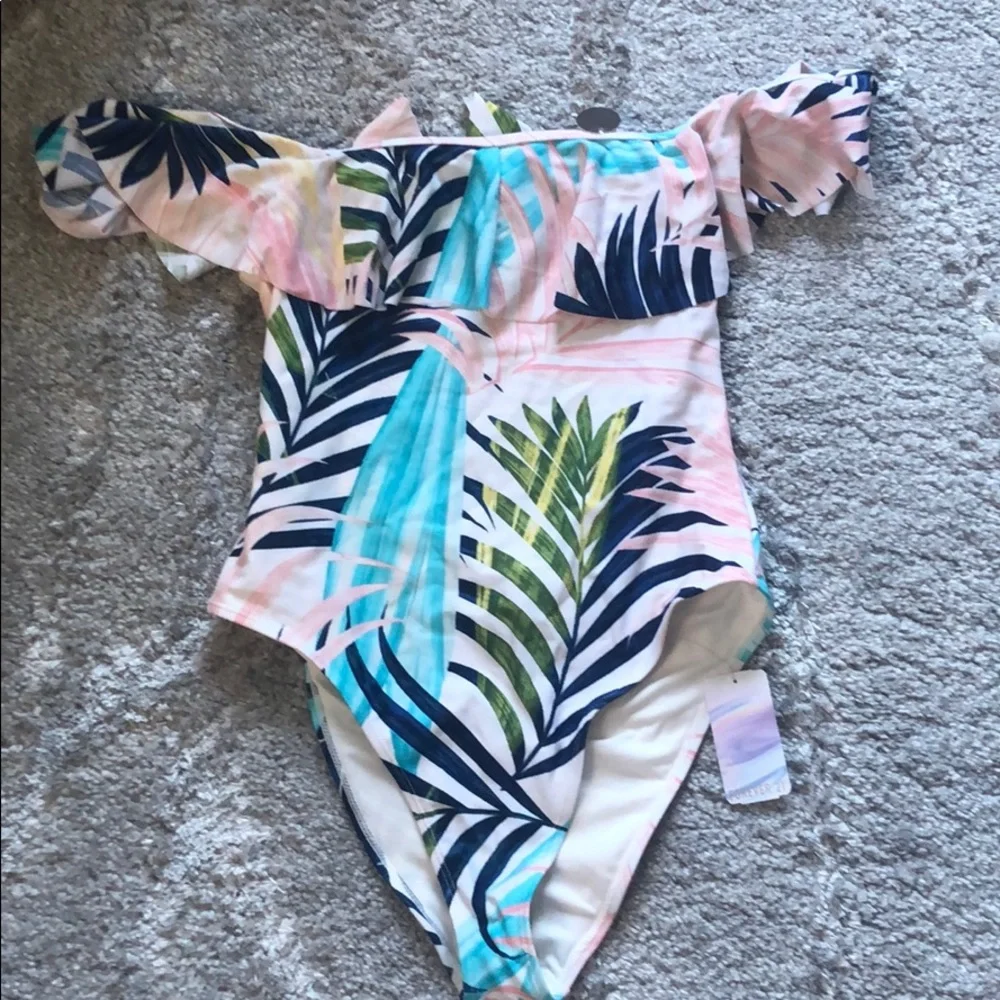 Forever 21 swim off the shoulder 1 piece